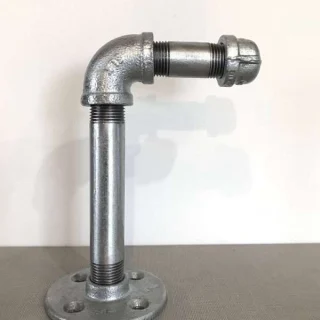 Alternative view of Industrial Pipe Curtain Holdback – Silver Shown