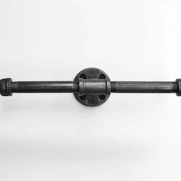 Alternative view of Industrial Double Toilet Paper Holder – Rustic Farmhouse Bathroom Decor | Plumbing Pipe 2-Roll Holder