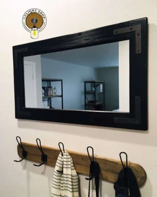 Alternative view of Handmade Black Wood Framed Mirror