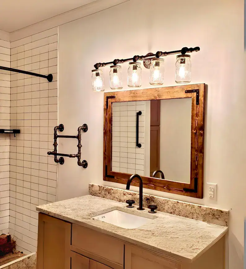 Rustic Wall Mirror, Farmhouse Decor, Bathroom Vanity Mirror, Full Length Mirror - Image 7