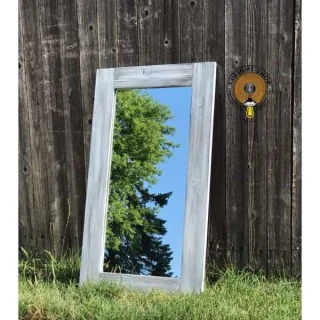 Alternative view of Gray Whitewash Framed Bathroom Mirror