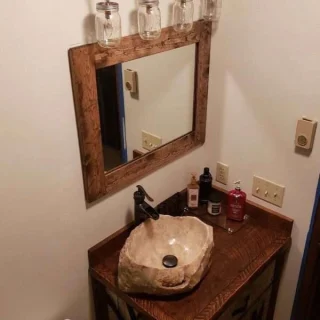 Alternative view of 4-Jar Mason Jar Vanity Light – Industrial Farmhouse Design