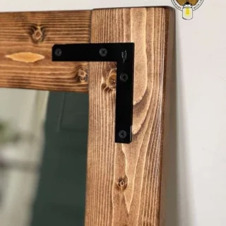 Alternative view of English Chestnut Rustic Bathroom Mirror
