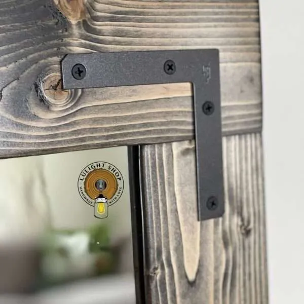 Alternative view of Ebony Wood Framed Mirror | Farmhouse Bathroom Vanity Mirror
