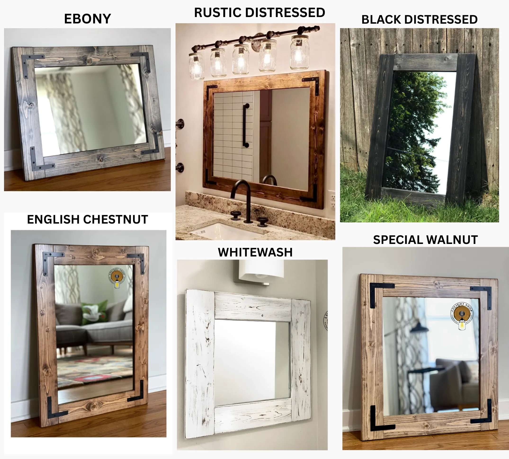 Rustic Wall Mirror, Farmhouse Decor, Bathroom Vanity Mirror, Full Length Mirror - Image 15