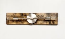 Modern 2-Light Brushed Nickel Bathroom Sconce, Indoor Wall and Ceiling Fixture for Hallway, Bedroom, Kitchen Flush Mount