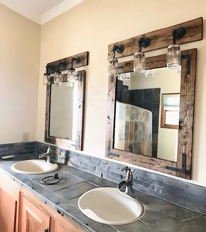 rustic bath decor