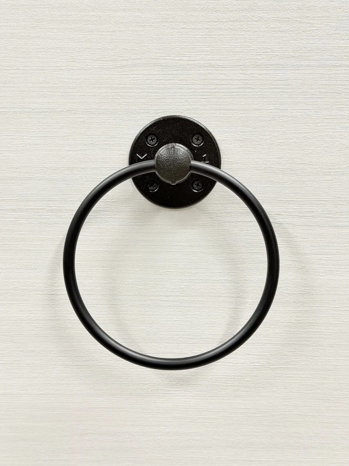 Bathroom Set of 2 Items, Toilet Paper Holder, Hand Towel Ring, Industrial Black Pipe Set, Towel Holder, Handmade, Industrial Bath Decor - Image 7