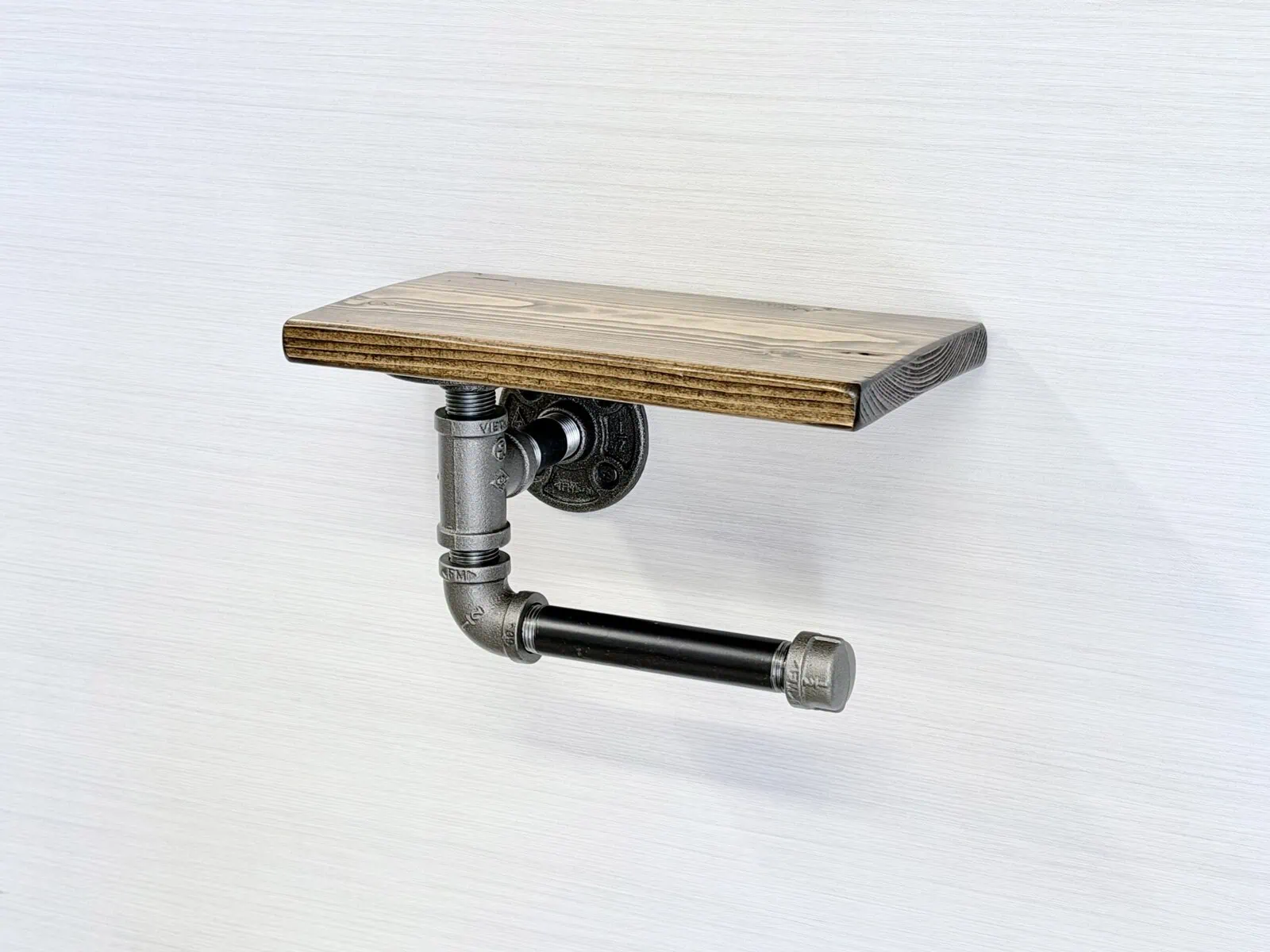 Toilet Paper Holder, Handmade Metal & Wood Wall Mount, Farmhouse Bathroom Décor - Image 6