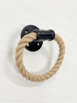 Rope Towel Holder, Rope Towel Ring, Bathroom Decor, Coastal Living
