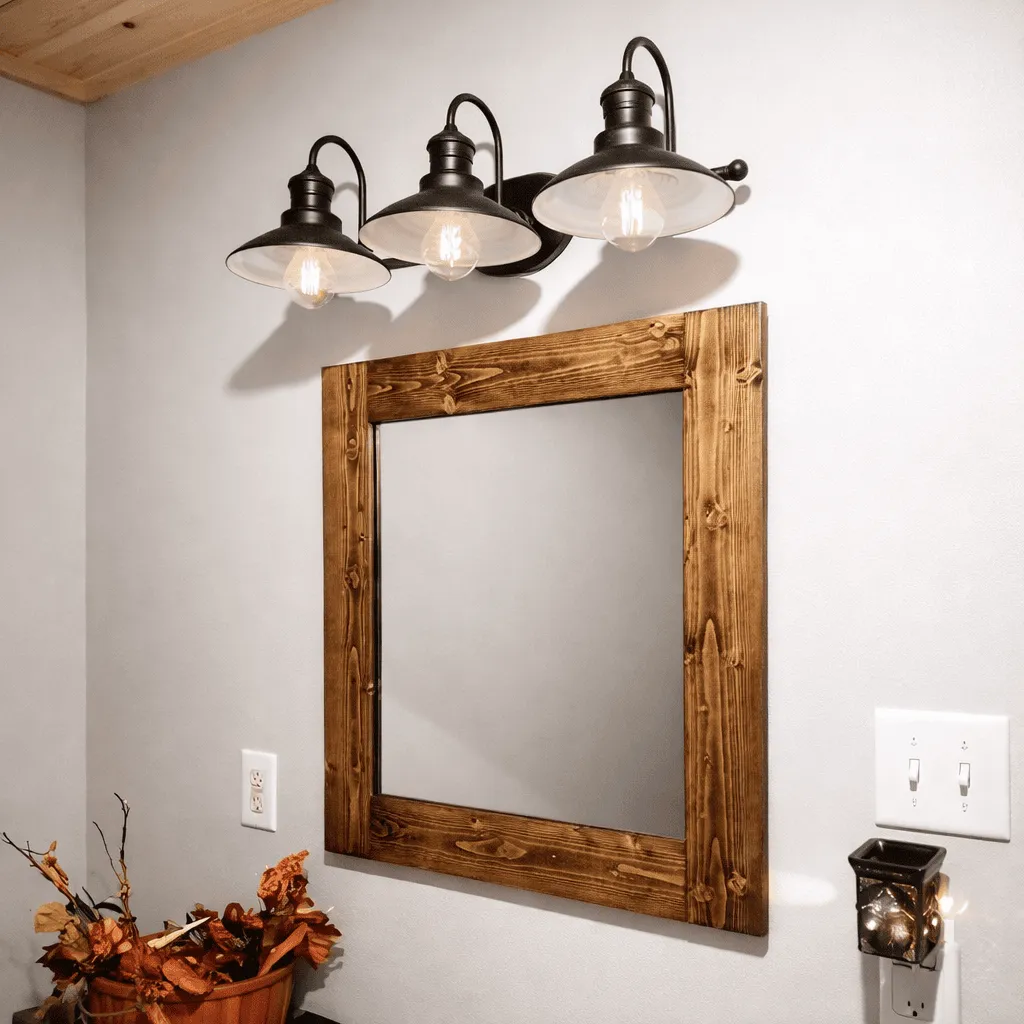 Dark Walnut Bathroom Mirror – Farmhouse Wood Frame Wall Mirror – Large and Small Vanity Mirror – Made in USA - Image 13