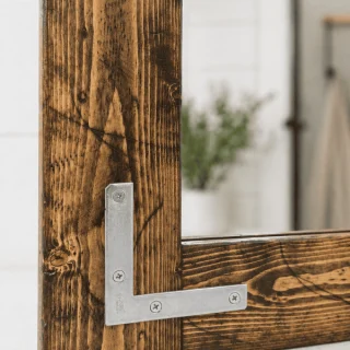 ustic wood framed mirror for bathroom farmhouse vanity wall decor handmade