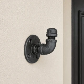 Industrial metal hook for bathroom and hallway