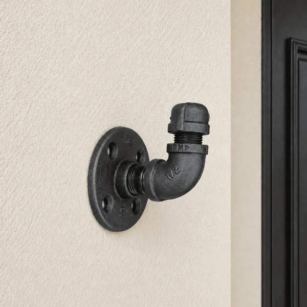 Industrial metal hook for bathroom and hallway