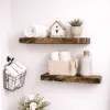 rustic floating shelves for bathroom wall
