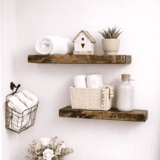 Rustic Distressed Floating Shelf