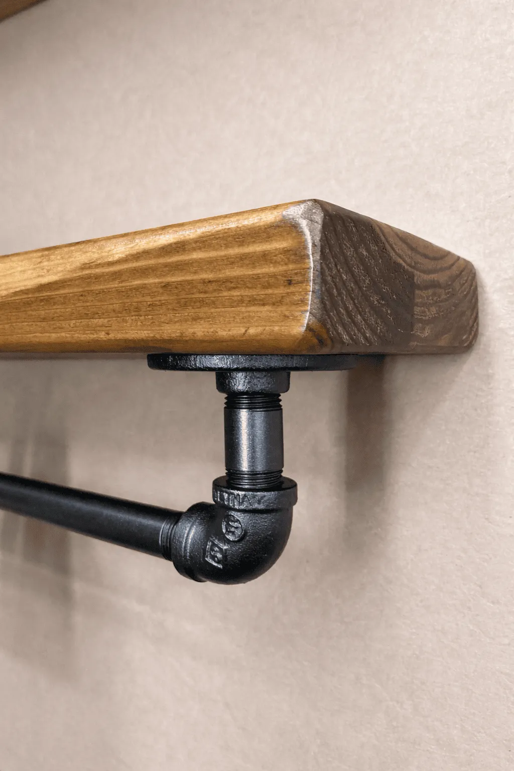 Floating Shelves Set of 2, Bathroom Shelves with Towel Bar, Wall Mounted Shelves, Rustic Farmhouse Decor - Image 2