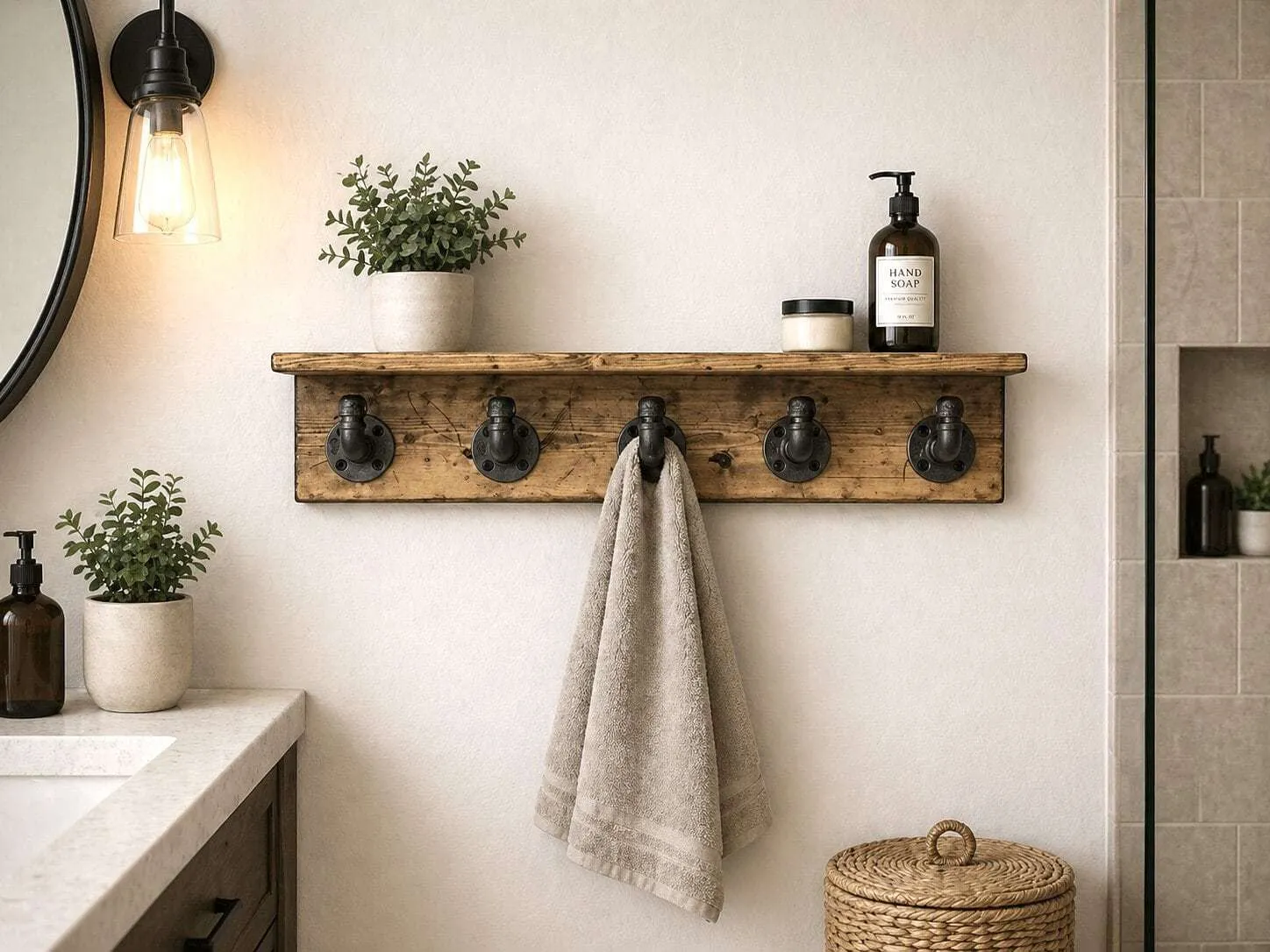 Towel Hooks Towel Rack With Shelf For Bathroom Bathroom Towel Rack Shelf, Floating Shelf Hand Towel Holder, Bathroom  Decor, Towel Hanger, Bathroom Towel Bar, Hand Towel Shelf, Towel Rack  UK