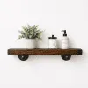 solid wood rustic bathroom bedroom kitchen shelf