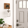 Handmade mason jar sconce bedside farmhouse wood wall light