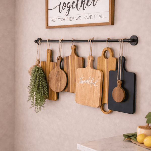 pipe black metal bar for towel and kitchen wall storage