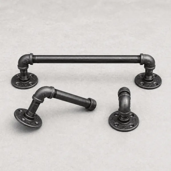 Black metal bathroom set of towel bar, towel hook and toilet paper holder