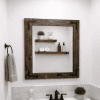 jacobean wood frame bathroom home decor mirror made in usa