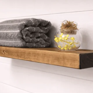 Alternative view of Dark Walnut Floating Shelf – 5.5″ Deep Solid Wood