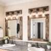 Rustic Bathroom Vanity Set with Mirror and Light, Farmhouse Bathroom Decor, Wood Mirror and Mason Jar Lighting