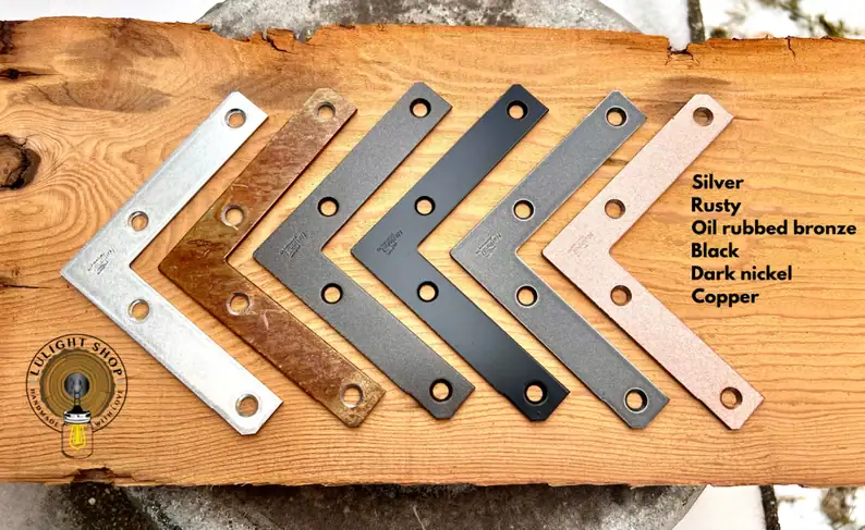 mirror front corner metal brackets for USA made mirrors by Lulight Shop