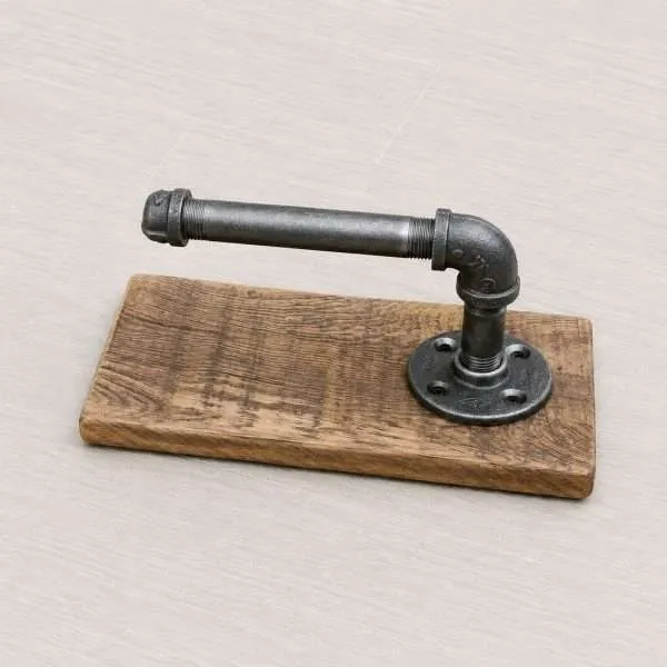 reclaimed wood wall toilet paper holder